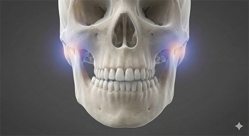 下顎のズレ（側方偏位）による顔の非対称の仕組み