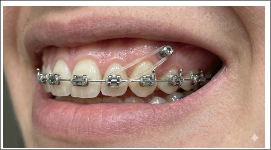 矯正用アンカースクリューを用いた正中線の修正メカニズム